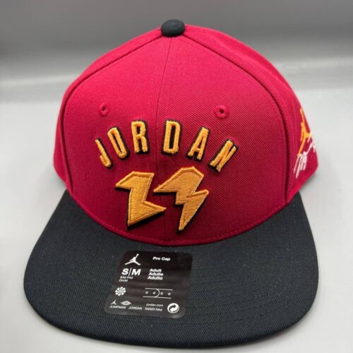 Air Jordan 23 Hat Men Red Black Embroidered Jumpman Pro Snap Back Cap
