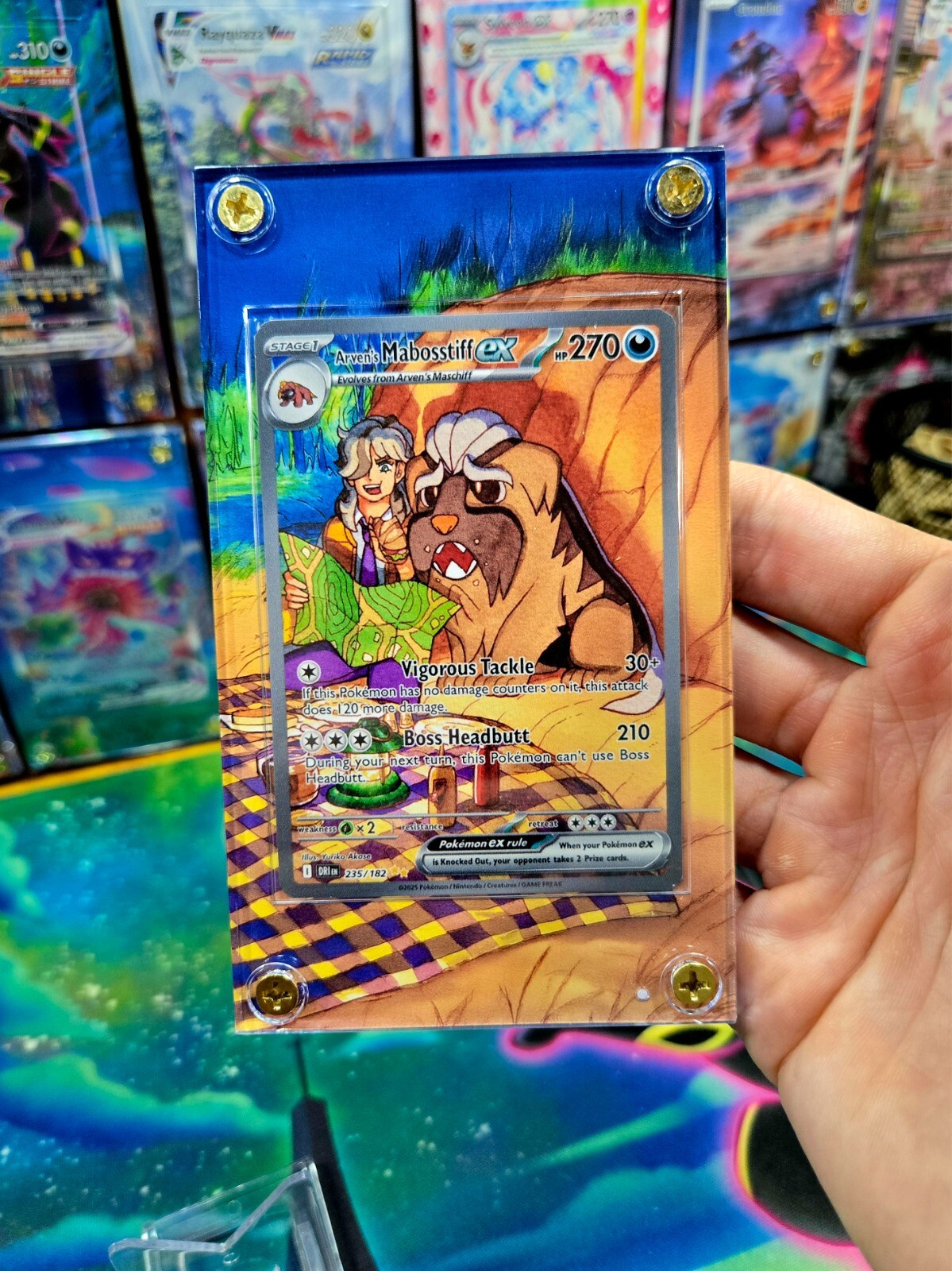 Pokemon Arven's Mabosstiff ex 235/182 Destined Rivals Extended Art Case