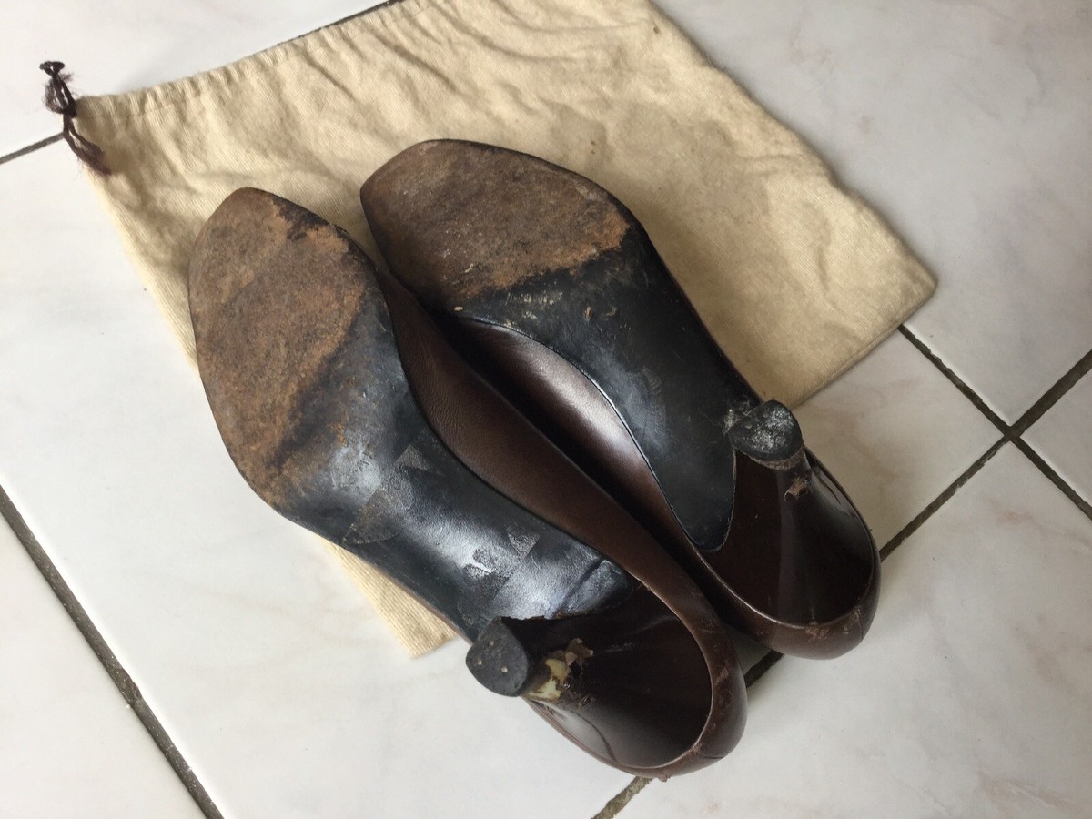 Escarpins Céline Noir Vintage – Modèle Années 80-90, Pointure 38.5, Talons Moyens Cuir