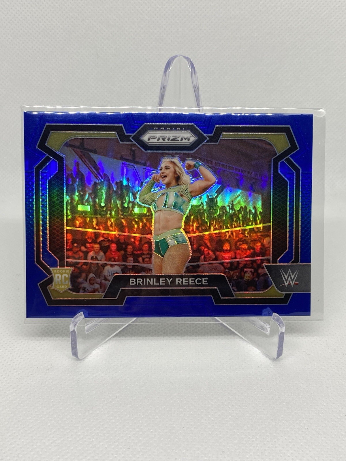 2024 Panini Prizm WWE Blue Prizm /199 Brinley Reece #36 Rookie RC