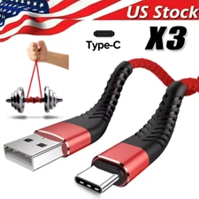 For Samsung S22 S21 S23 USB C Type-C Charger Cable Heavy Duty Fast Charging Cord