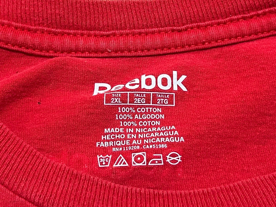 Camiseta/camiseta de hockey roja Detroit Red Wings Henrik Zetterberg de la NHL - Reebok - 2XL Foto 3 de 4