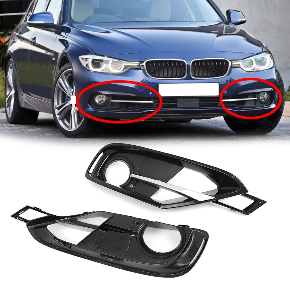 Front Bumper Fog Light Grille Trim For 12-15 BMW 3 Series F31 F30