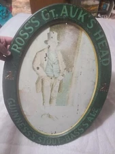 Ultra RARE GUINNESS  Stout Bass Ale Ross's Gt. Auk's head Sign