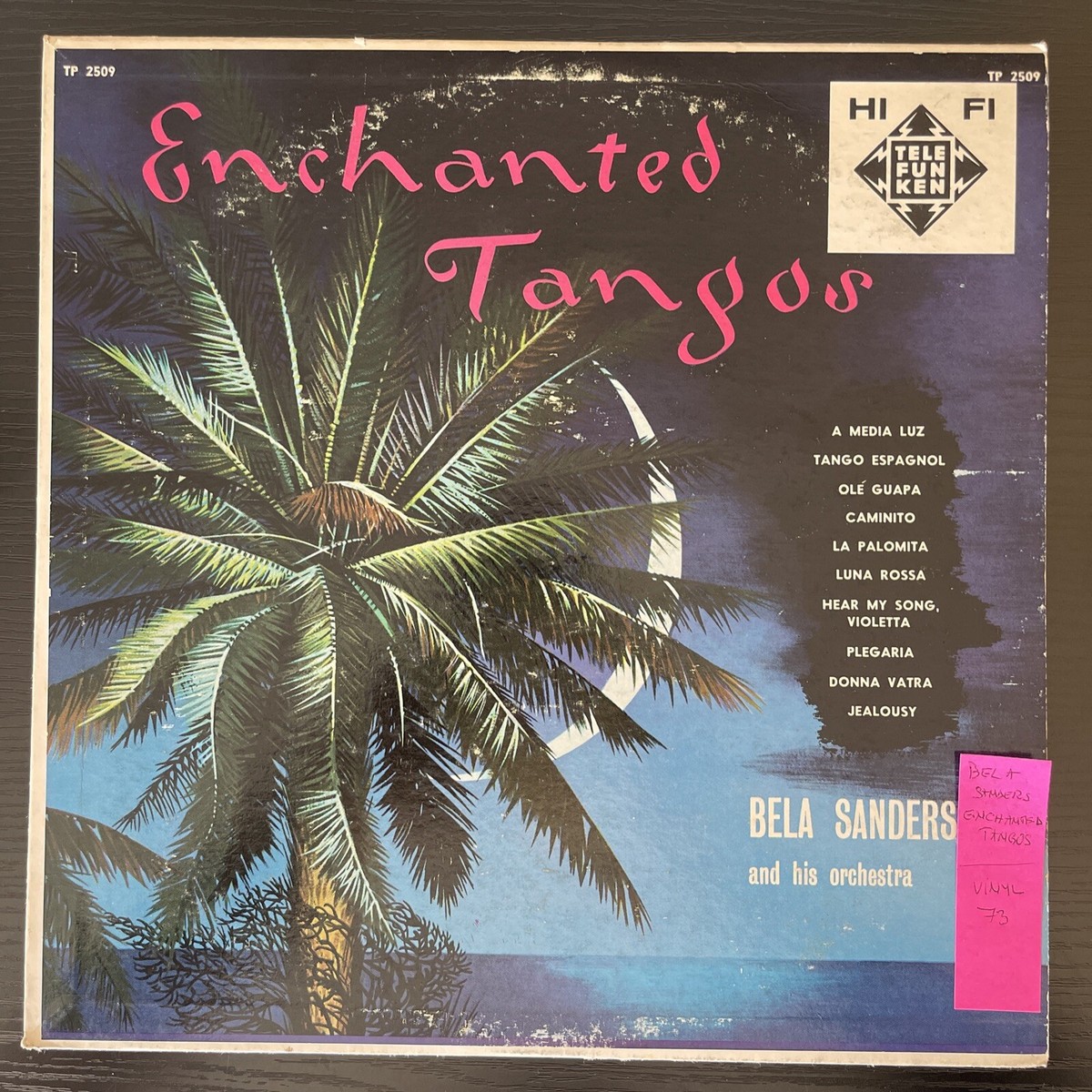 Bela Sanders Enchanted Tangos LP Vinyl Album Record Telefunken TP