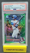 2022 Bowman Chrome Jose Ramos 1st RC Green Shimmer Ref #1/99 PSA 9 LA Dodgers 🆎
