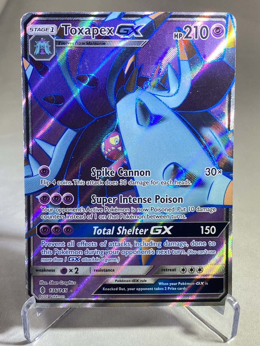 Pokémon TCG Toxapex GX Sun & Moon: Guardians Rising 57/145 Holo