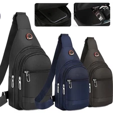 Waterproof Men Women Sling Bag Chest Cross Body Travel Sport Small Shoulder Bag