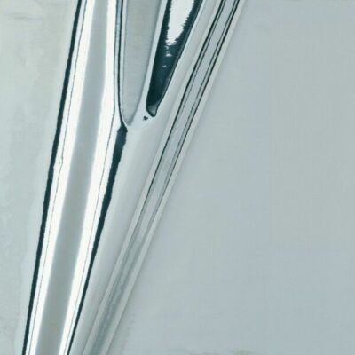 1 m x 45 cm SILBER HOCHGLANZ CHROM SELBSTKLEBEND SELBSTKLEBEND RÜCKSEITE KUNSTSTOFF VINYL ALKOR