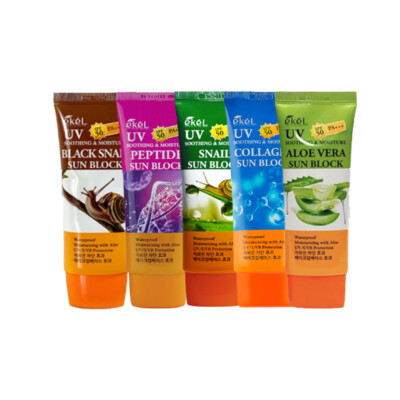 [EKEL] Soothing & Moisture Sun Block - 70ml (SPF50 PA+++) / Free Gift