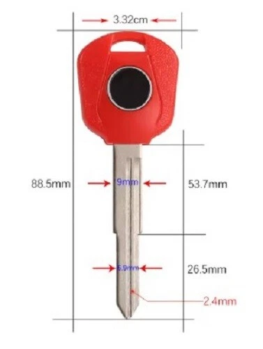 Honda Schlüssel mit Chip und Set Transponder (Wegfahrsperre HISS H.I.S.S.) Key - Bild 2 von 2