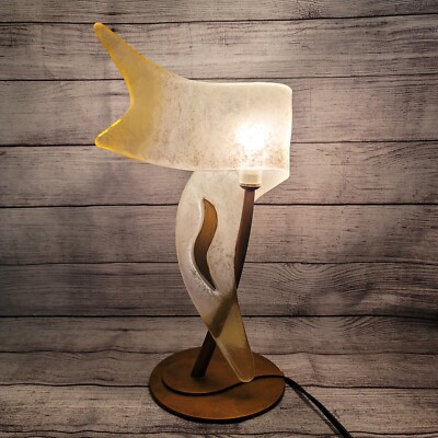 Sil Lux Italy Table Lamp Art Glass