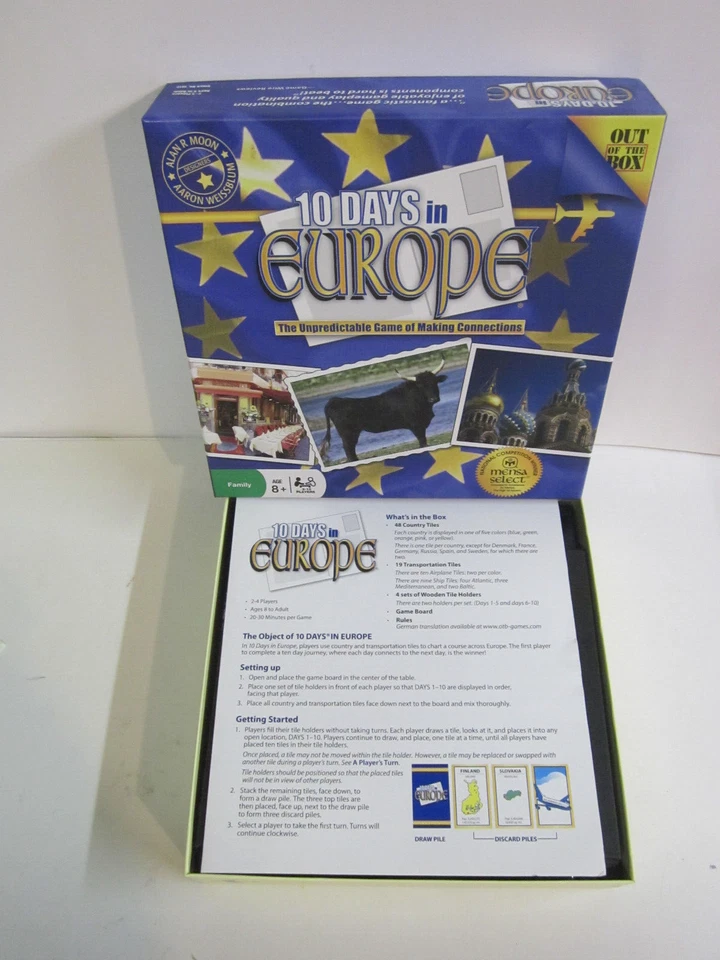 10 Days In Europe Board Game Out Of The Box complete - Image 2 of 4