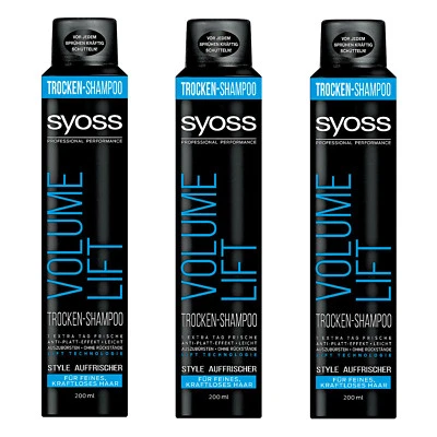 Syoss Volume Lift Shampoo Sec 3x 200Ml Style Rafraîchissant Volume Visible - Photo 1/2