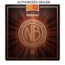 D'Addario NB1047 Nickel Bronze Acoustic Guitar Strings Extra Light 10-47