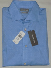 Michael Kors Men's Slim Fit Long Sleeve Dress Shirts Sky Blue M 15.5 34/35 New