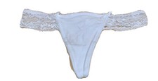 Frederick's of Hollywood Panty White Cotton lace new size XS