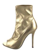 GIUSEPPE ZANOTTI Gold Leather Pumps Size 9 IT 39 Very Good Condition