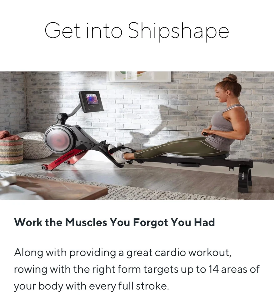 Máquina de remo Proform R10 Foto 3 de 4