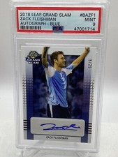 2018 Leaf Grand Slam Tennis Blue Auto /25 Zack Fleishman PSA 9