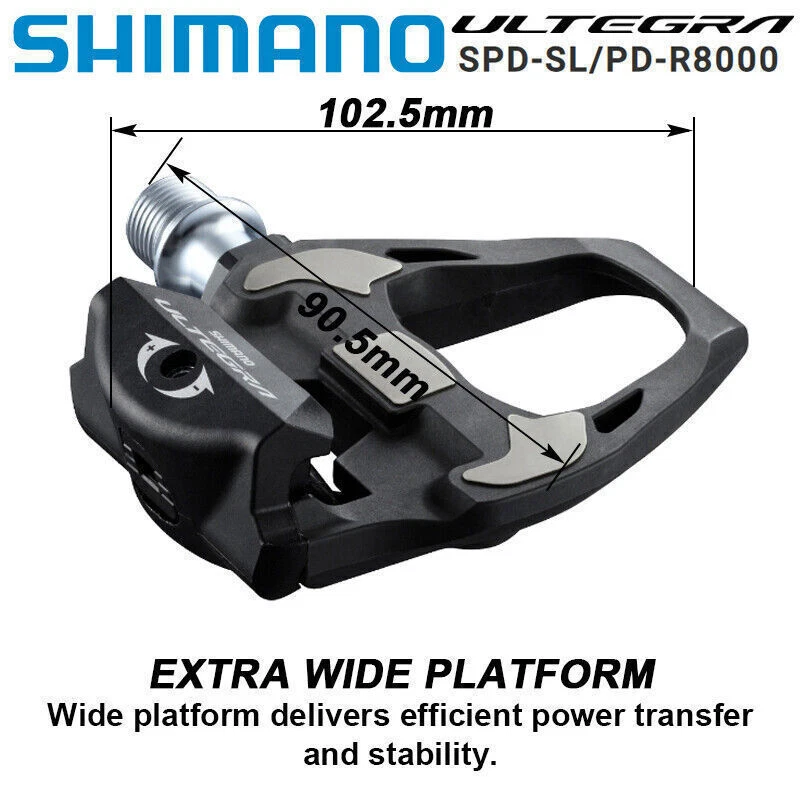 Shimano Ultegra R8000 Clipless Pedals with Platform Road Bike Carbon 9/16" Pedals - Image 4 of 4