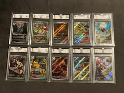 Pokémon TCG Graded Bundle Lot 10 Platten Graded 10 Gem Mint MGC
