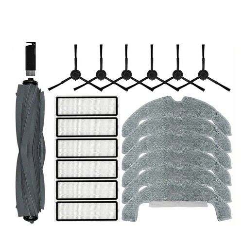 McbeAn Ersatzteile-Set Für ZACO M1S Saugroboter – Hauptbürste, HEPA-Filter, Mopps & Tücher (4 Mopps)
