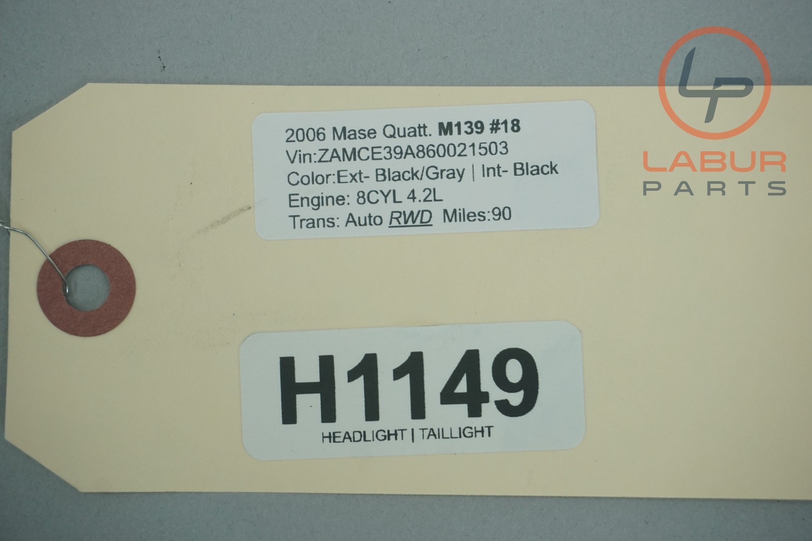 M139 03-08 Maserati Quattroporte Rear Left Side Taillight Tail Light Lamp H1149