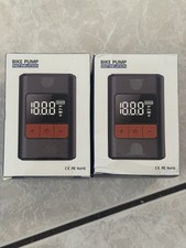 2 Pack Mini Bike Pump Electric w Gauge 120 PSI Portable