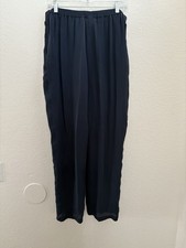 Vintage Go Silk Womens Pants 1 8-10 Medium Navy Blue Excellent Lightweight