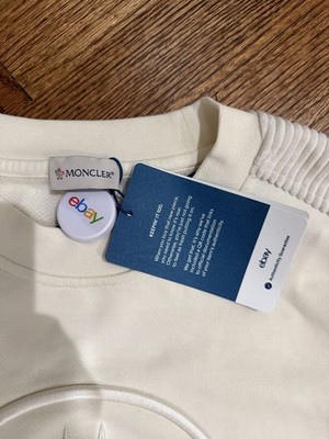 Moncler, Size M - BNWT, Felpa Girocollo Men's Cream Sweatshirt | eBay