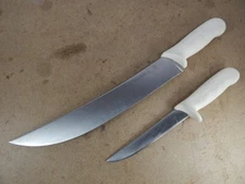 Pair of Dexter-Russell SANI-SAFE Chef's KITCHEN KNIVES S132-12" Slicer & S136