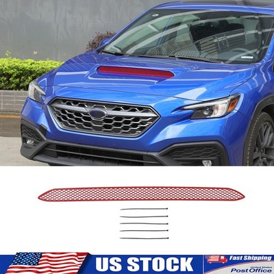 Red Stainless Hood Scoop Grille Air intake Vent Cover Fits Subaru WRX 2022-2025