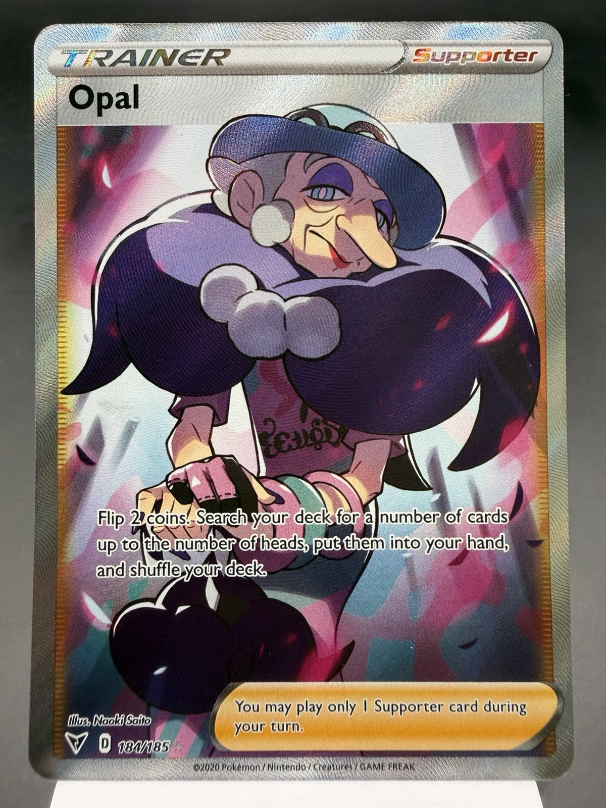 Opal 184/185 - Full Art Ultra Rare - Vivid Voltage Pokemon Card NM