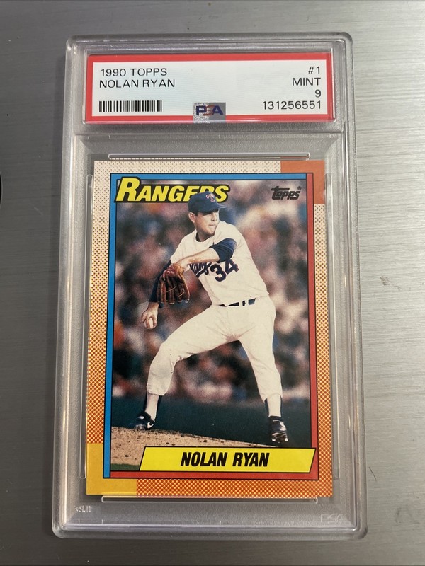 1990 Topps Nolan Ryan card lot #1 thru #5 all teams 5,000K’s Near mint and Mint