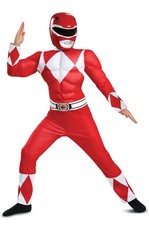 Brand New Mighty Morphin Power Rangers Red Ranger Classic Muscle Child Costume