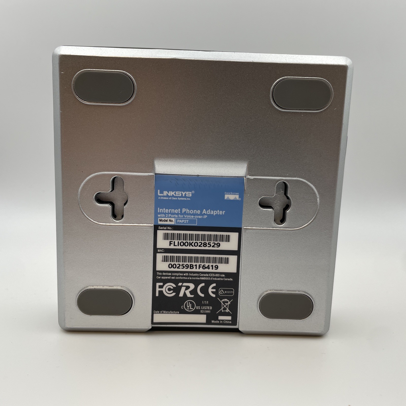 Linksys PAP2 VoIP Gateway Router ATA 2-port Phone Ethernet Adapter