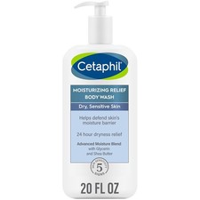 Cetaphil Body Wash, Moisturizing Relief Body Wash for Sensitive Skin, Creamy Ric