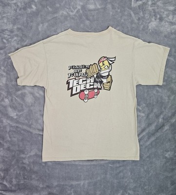Vintage Tech Deck Shirt Youth Large Skateboarding RARE 2000's FInger of Fury