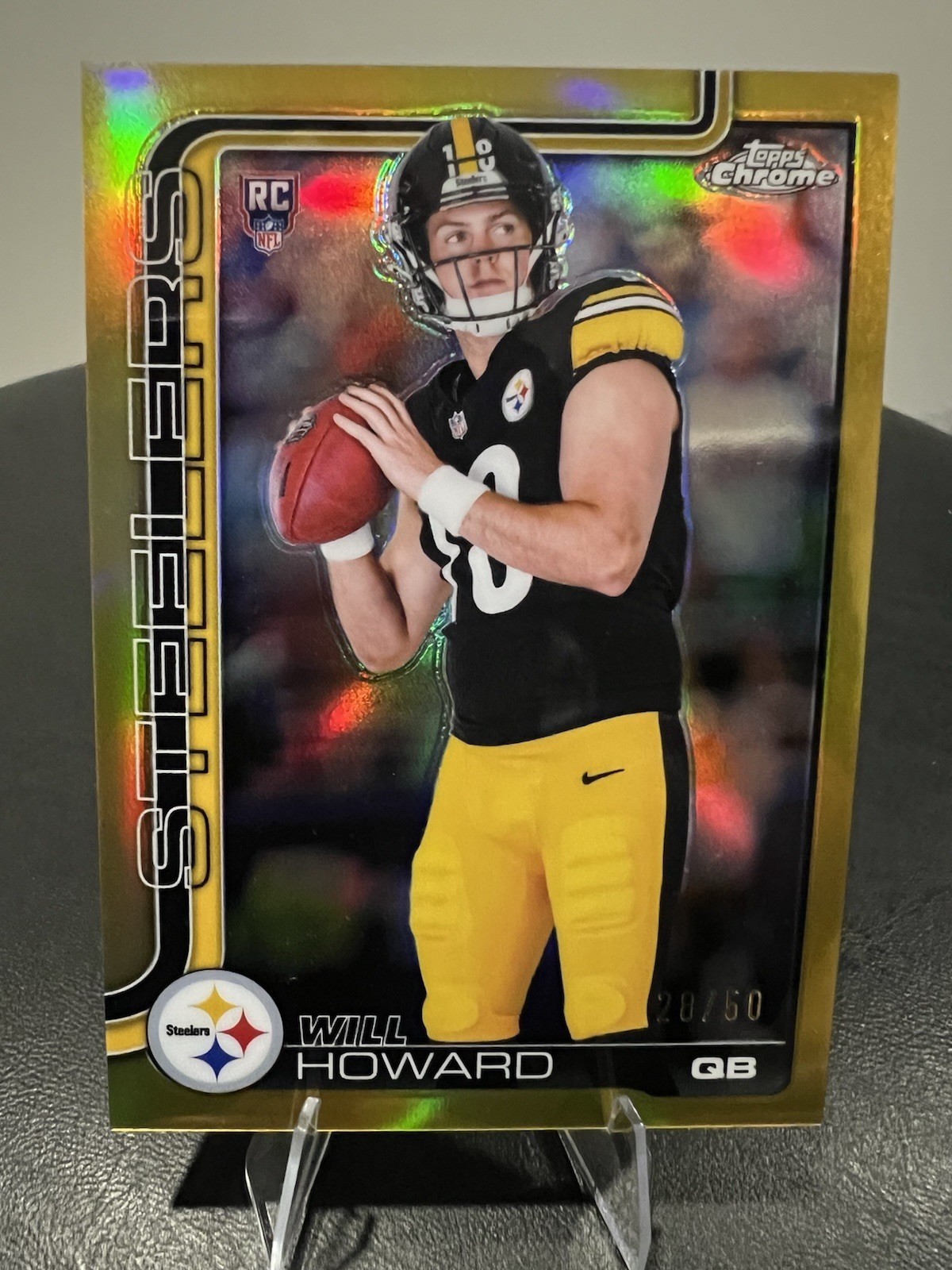 2025 Topps Chrome Will Howard True Gold Refractor /50 #321