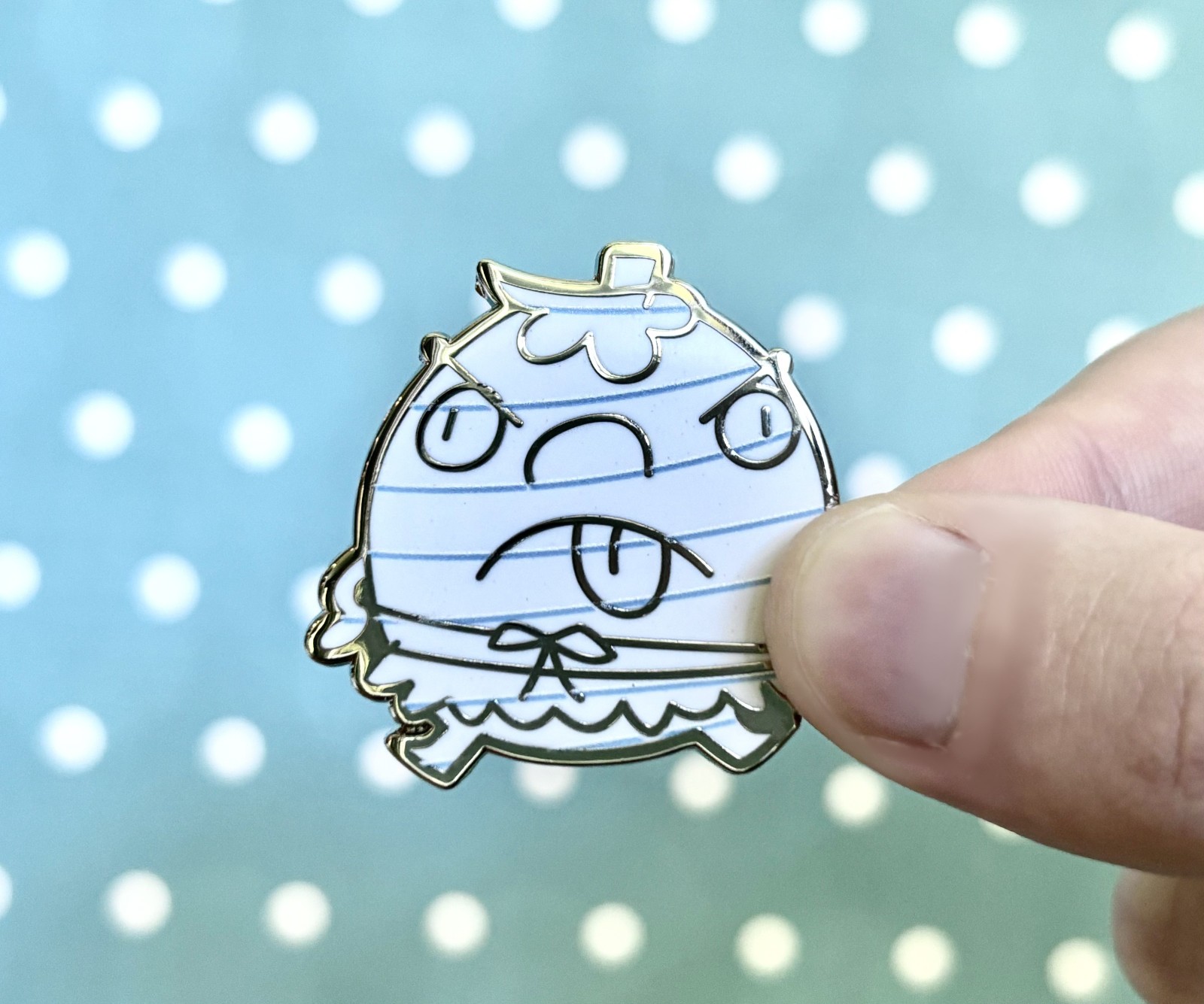 Silver Hard Enamel Spongebob Big Fat Meanie Mrs. Puff Character Pin
