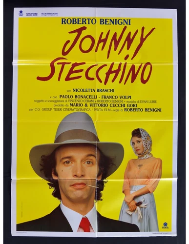 manifesto JOHNNY STECCHINO Roberto Benigni sicilia briaaschi bonacelli A395