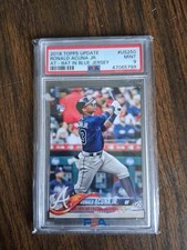 2018 Topps Update Series - Ronald Acuña Jr. #US250 Vertical, Blue Jersey (RC)