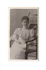 CDV Foto Damenportrait / feine Dame mit Widmu...