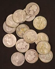 Lot of 15 - Silver Washington Quarters (1941-1964) - G-AU - Nice Details-Lot #1