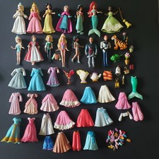 Muñecas Mattel Polly Pocket Disney Princesa y Príncipe con Ropa Vestidos Clip Mágico