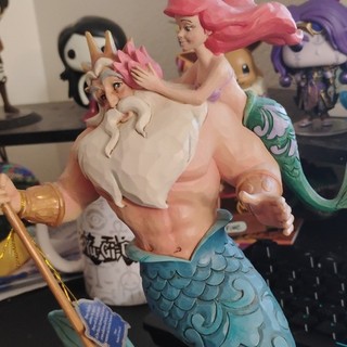 Jim Shore Disney The Little Mermaid King Triton & Ariel Figurine In Good Conditi