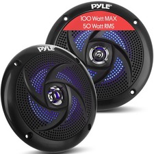 Pyle Waterproof Rated Marine Speakers - 4'' 2 Way Off-Road Vehicles  Weather Re