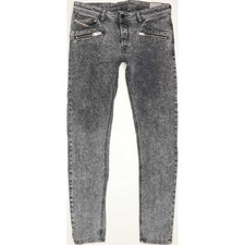 Diesel Sleenker-Zip  Herren Grau Skinny Slim Stretch Jeans W34 L34 (83431)
