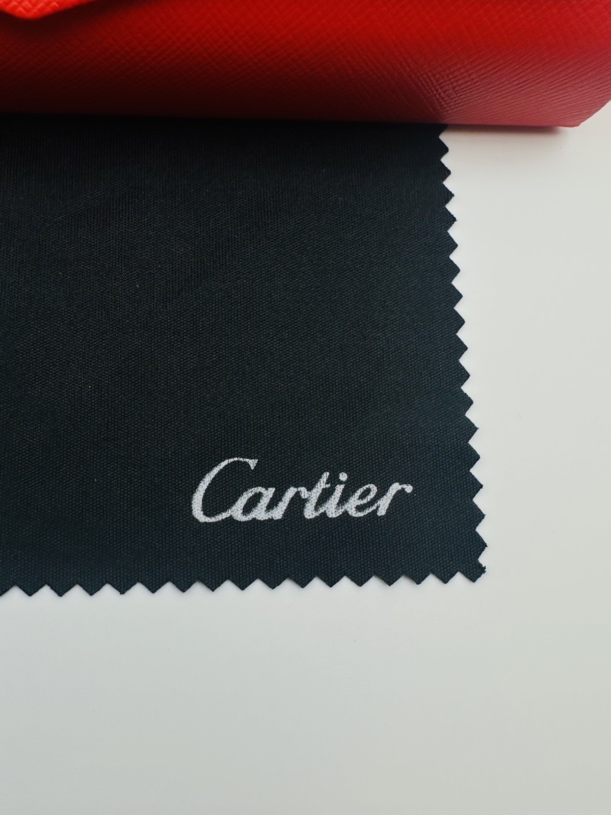 Cartier Big C Diamond Cut Red to Blue Fade Frameless Lens Gold Frame